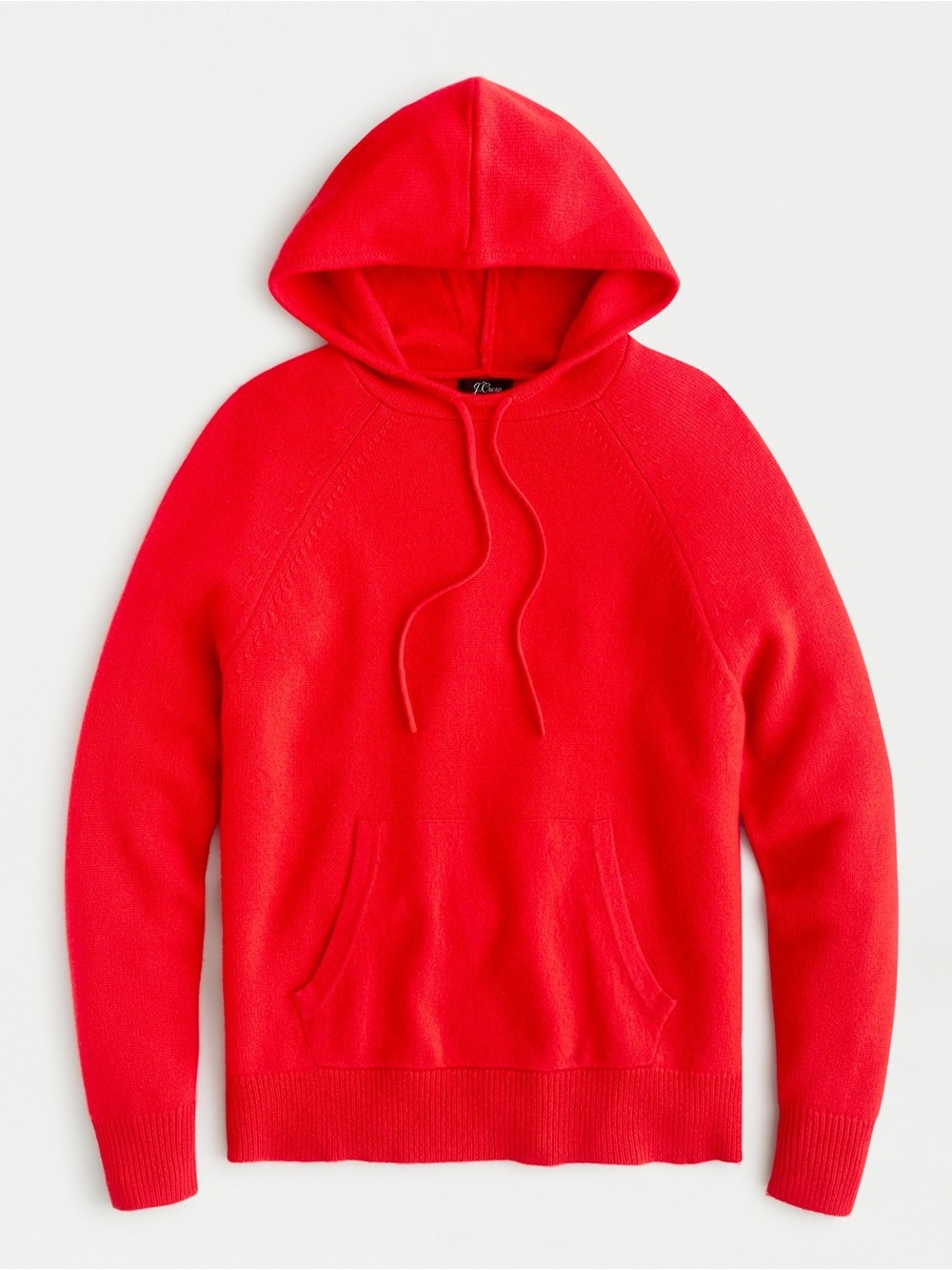$148 J. Crew Hoodie Sweater Womens 2-ply 100% Cashmere, Red, S, Small